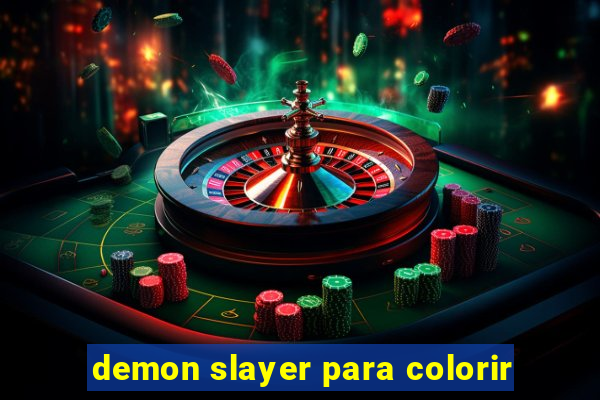 demon slayer para colorir